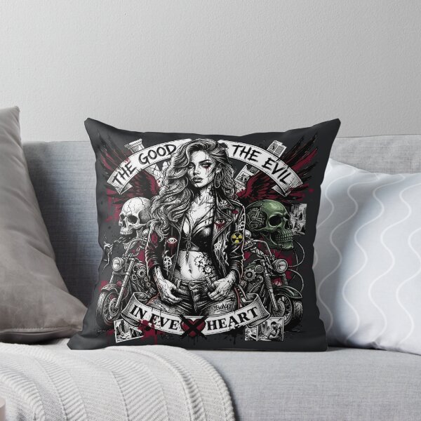 Item preview, Gothic Biker Woman Skull Collage designed and sold by Voodoo Store Paranormal Collections.