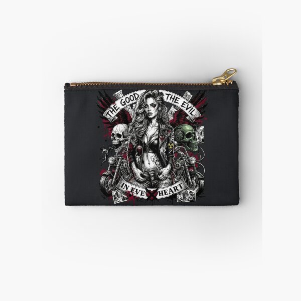 Item preview, Gothic Biker Woman Skull Collage designed and sold by Voodoo Store Paranormal Collections.