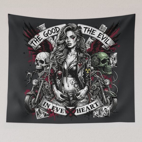 Item preview, Gothic Biker Woman Skull Collage designed and sold by Voodoo Store Paranormal Collections.