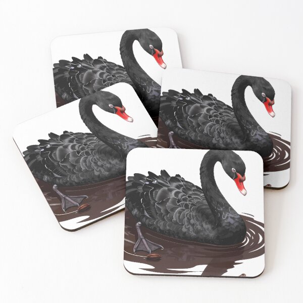 Item preview, Black Swan Dark Cocoa Lake designed and sold by IllumeInk.