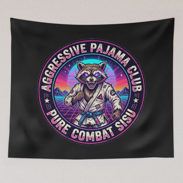 Item preview, Jimothy Raccoon - BJJ Aggressive Pajama Club designed and sold by SisuPrintsCo.