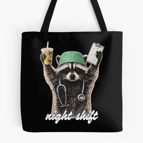 Item preview, Night Shift Raccoon designed and sold by ladycerebellum.
