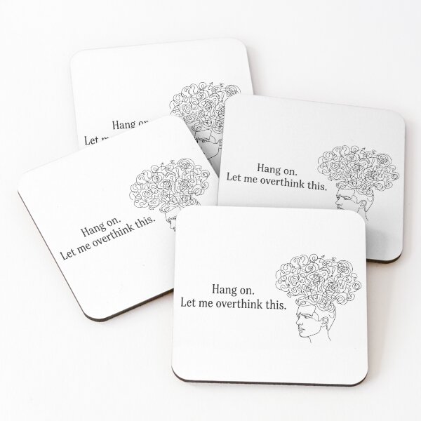 Item preview, Hang On Let Me Overthink This Funny Introvert Anxiety Quote designed and sold by Angie-Atelier.