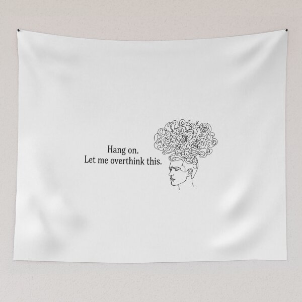 Item preview, Hang On Let Me Overthink This Funny Introvert Anxiety Quote designed and sold by Angie-Atelier.