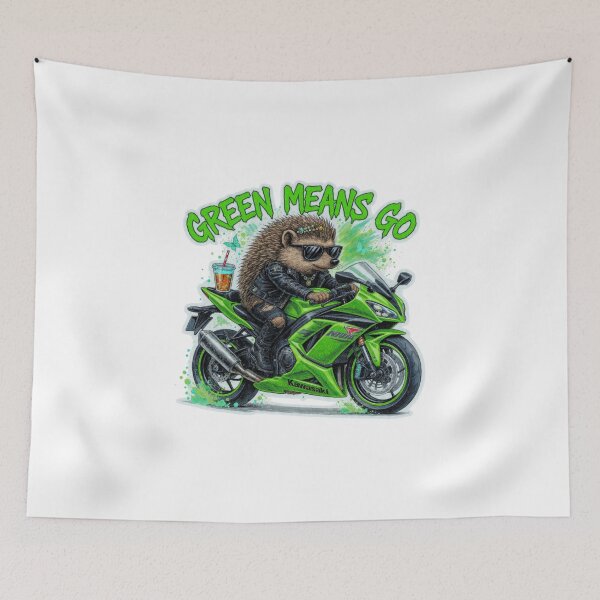 Item preview, Green Means Go - Ninja Boba Tea Ride designed and sold by Hellulandia - no nää ny vaa o tämmöne.