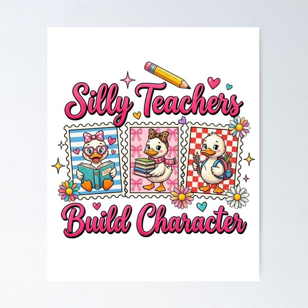 Item preview, Silly Teachers Build Character Cute Duck Squad Back To School designed and sold by raedattia.