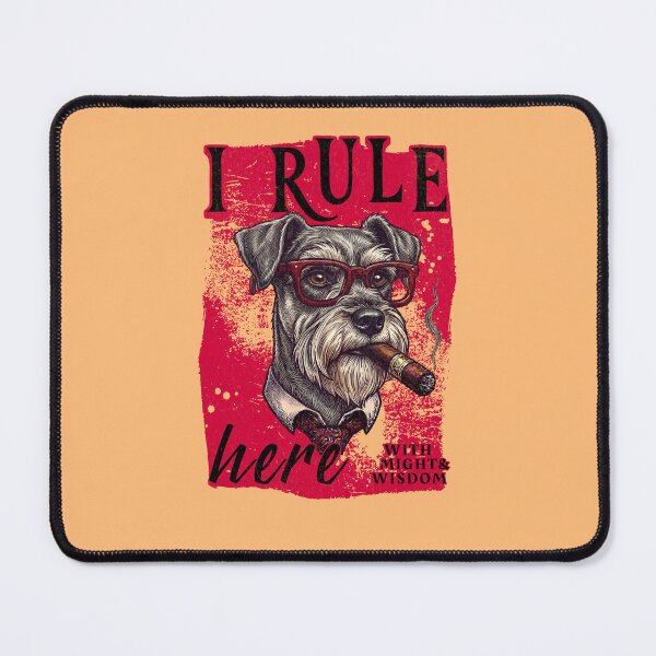 Item preview, Schnauzer Boss Design – Funny Schnauzer with Cigar Mafia Style Gift designed and sold by PixelsPaws.