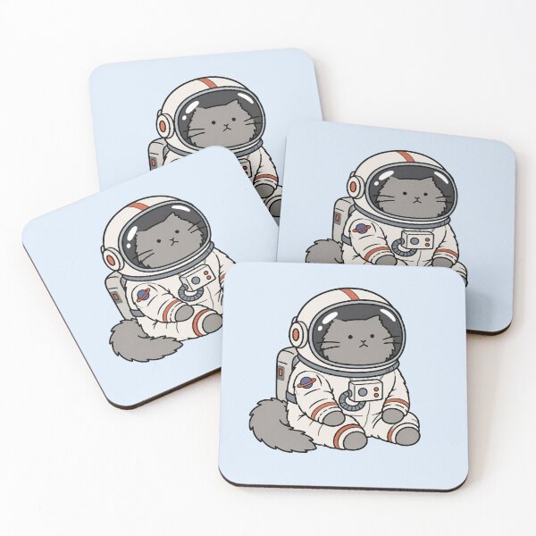 Item preview, Cute Astronaut Cat Sticker Design designed and sold by MonkiFlipp.