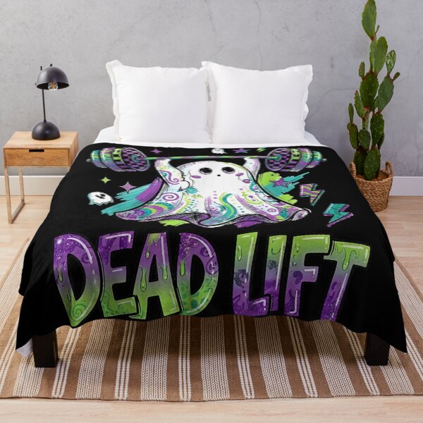 Item preview, Dead Lift Cute Ghost Weightlifting Funny Halloween Gym Fitness Motivation Design designed and sold by DaphoLatara.