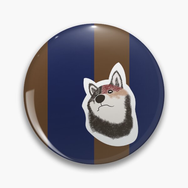 Item preview, Thick stripe (navy, brown) with Shiba Inu designed and sold by ShibaCruise-On.