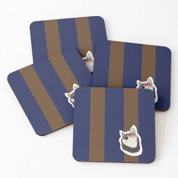 Item preview, Thick stripe (navy, brown) with Shiba Inu designed and sold by ShibaCruise-On.