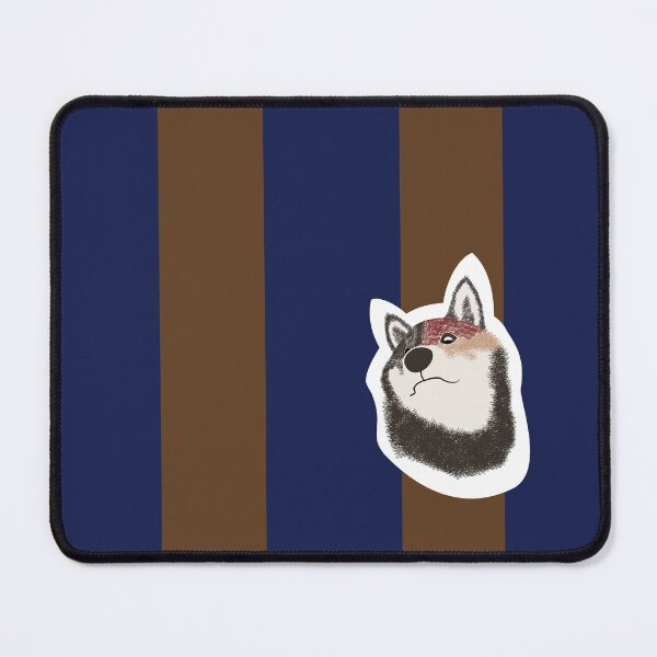 Item preview, Thick stripe (navy, brown) with Shiba Inu designed and sold by ShibaCruise-On.