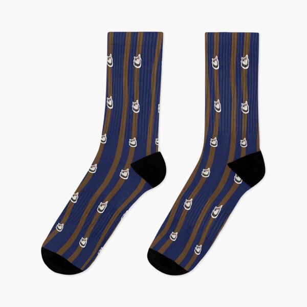 Item preview, Thick stripe (navy, brown) with Shiba Inu designed and sold by ShibaCruise-On.