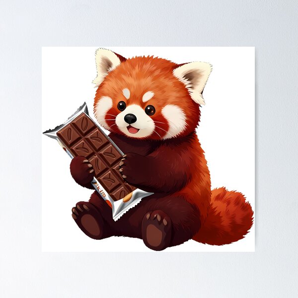 Item preview, Red Panda Chocolate Bar Hug designed and sold by pumsquare.