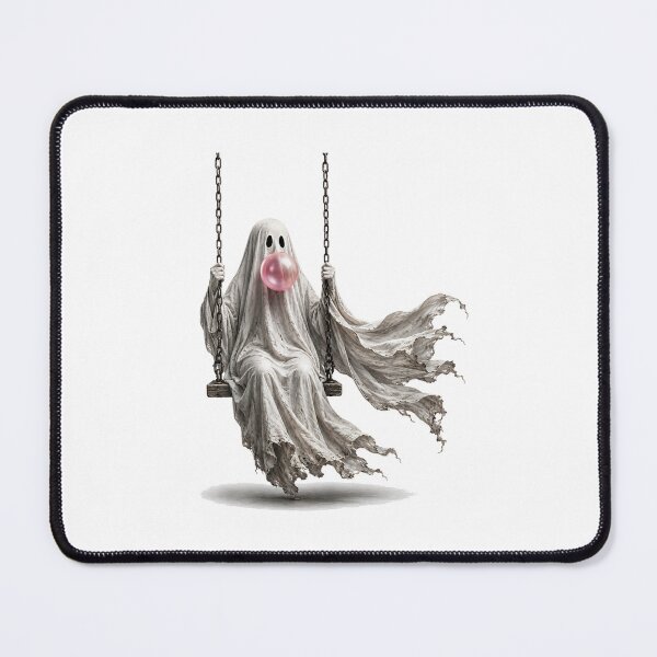 Item preview, Cute Ghost Blowing Bubble Gum Swinging Spooky Halloween Aesthetic Fun Decor designed and sold by DaphoLatara.