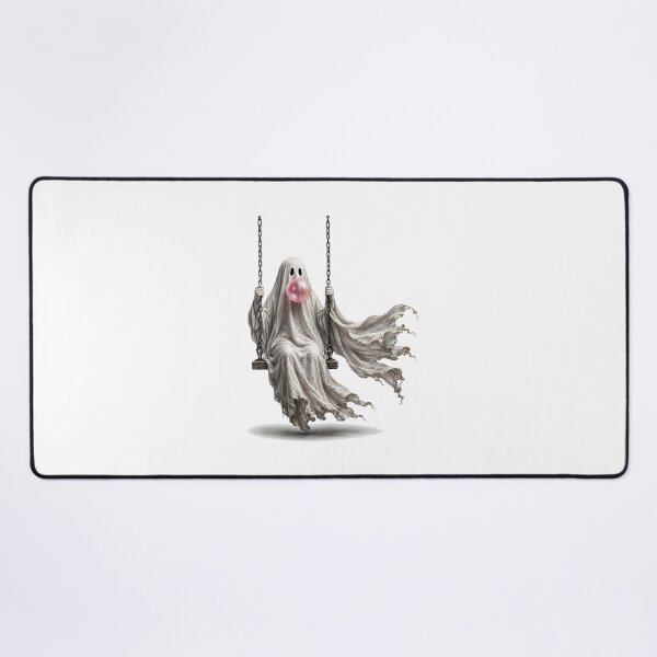 Item preview, Cute Ghost Blowing Bubble Gum Swinging Spooky Halloween Aesthetic Fun Decor designed and sold by DaphoLatara.
