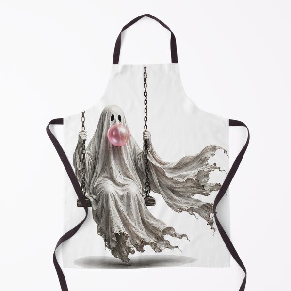 Item preview, Cute Ghost Blowing Bubble Gum Swinging Spooky Halloween Aesthetic Fun Decor designed and sold by DaphoLatara.