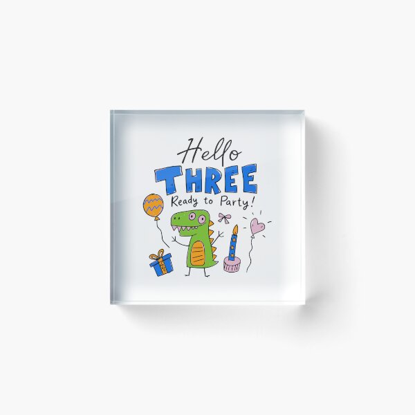 Item preview, Three-Rex Toddler Dino Party 3 Year Old Birthday Boy Girl Gift designed and sold by illeN-Art-World.