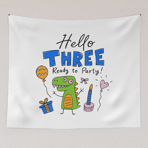 Item preview, Three-Rex Toddler Dino Party 3 Year Old Birthday Boy Girl Gift designed and sold by illeN-Art-World.
