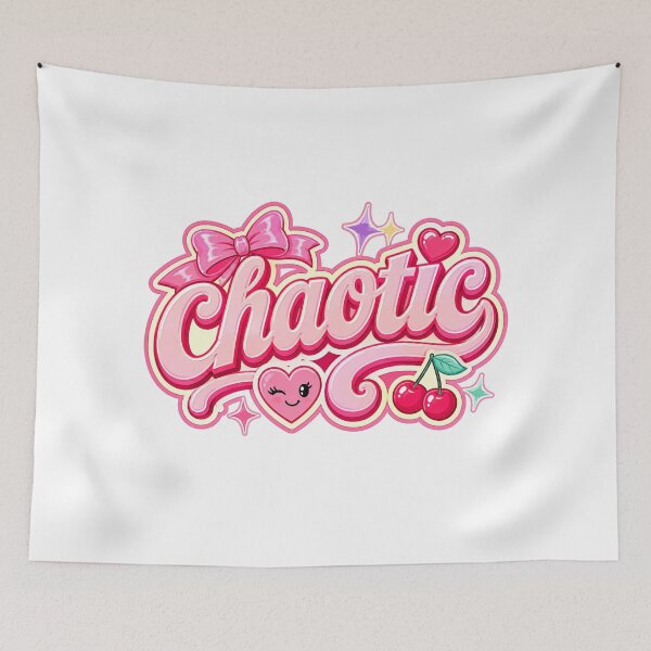 Item preview, Chaotic Cute Girly Typography Design designed and sold by RedCircleArt.