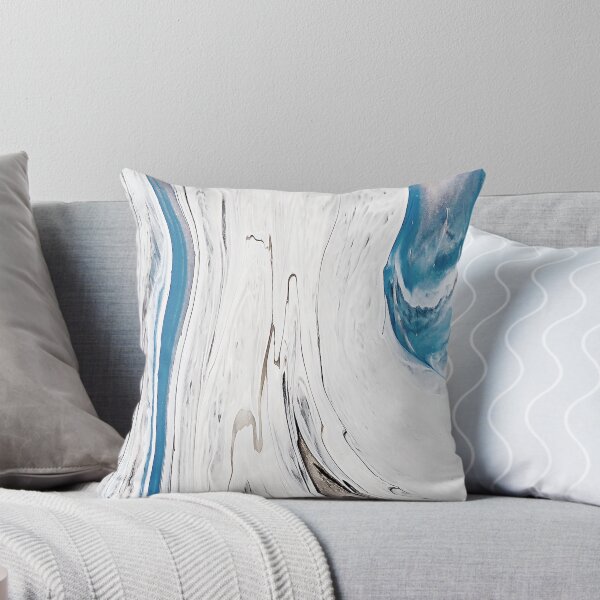 Item preview, Modern Abstract Ink Swirl Blue Gold designed and sold by CreationFirm.