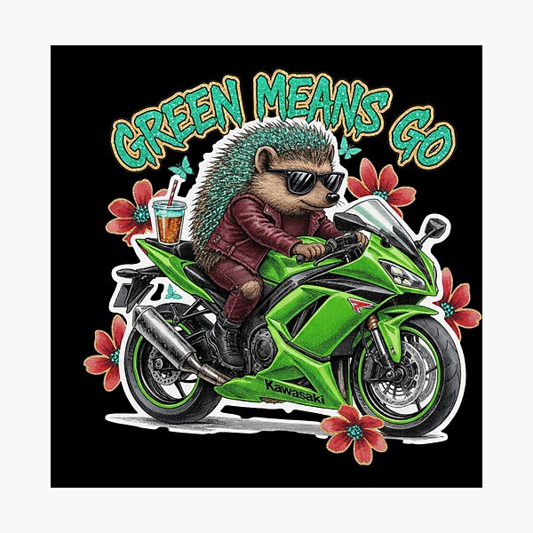 Item preview, Green Means Go - Ninja Boba Tea Ride designed and sold by Hellulandia - no nää ny vaa o tämmöne.