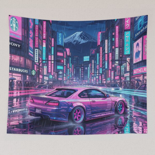 Item preview,  Rainy Tokyo Neon Cityscape designed and sold by mattewjoilen.