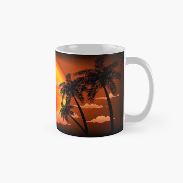 Item preview, Warm Topical Sunset with Palm Trees designed and sold by BluedarkArt.