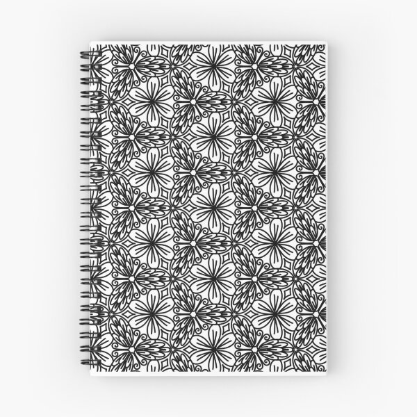 Item preview, Intricate Black Floral Tessellation Pattern designed and sold by Sasitee.