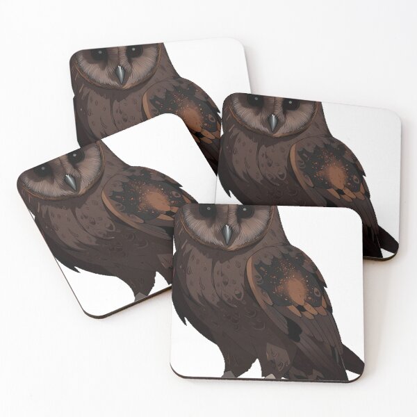 Item preview, Barn Owl Dark Cocoa Feathers designed and sold by IllumeInk.