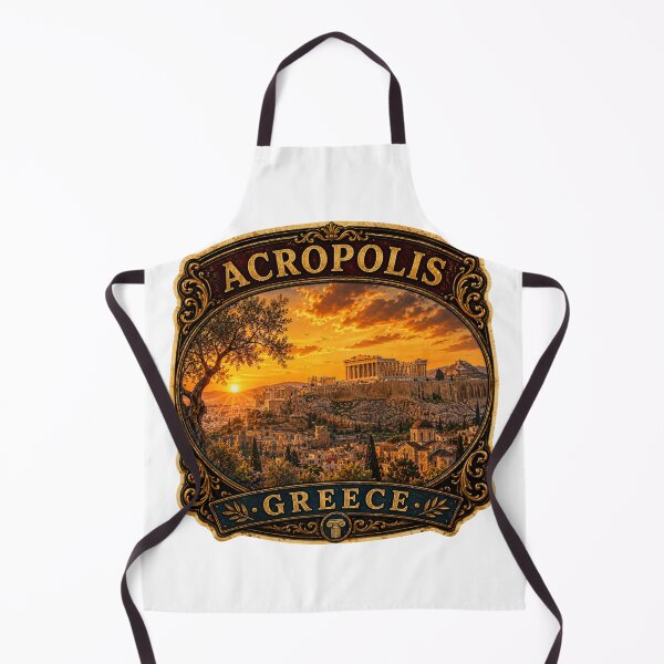 Item preview, Acropolis Greece Vintage Travel Badge Sticker | Parthenon Athens Retro Landmark Souvenir designed and sold by DreamPaw Studio.