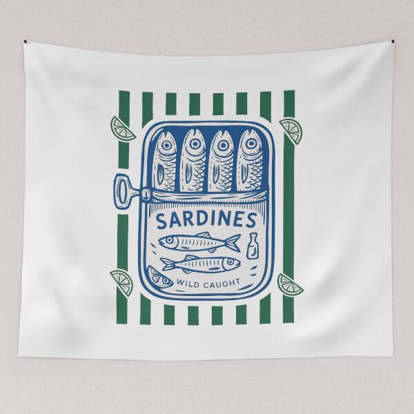 Item preview, Les Sardines Funny Tinned Fish Lover designed and sold by Hedoraxe.