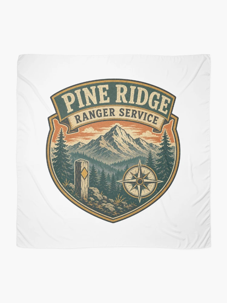 Thumbnail 2 of 3, Scarf, Pine Ridge Ranger Service designed and sold by alexrow.
