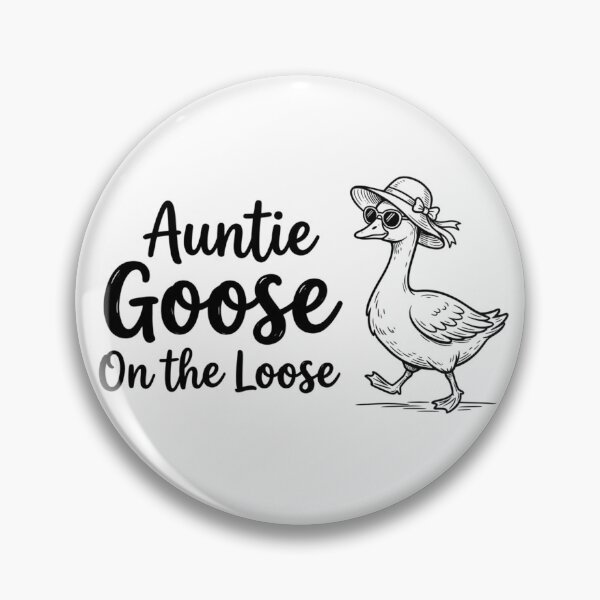 Item preview, Auntie Goose On The Loose Funny Aunt Silly Goose Retro Art designed and sold by Angie-Atelier.