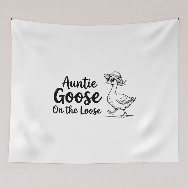 Item preview, Auntie Goose On The Loose Funny Aunt Silly Goose Retro Art designed and sold by Angie-Atelier.