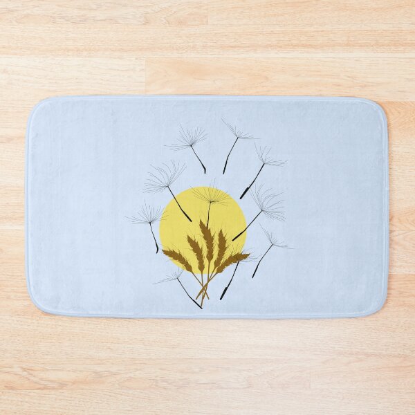 Item preview, Dandelion Seeds Flying over Wheat Field & Golden Sun — Botanical Nature Art designed and sold by CreativeArtistL.