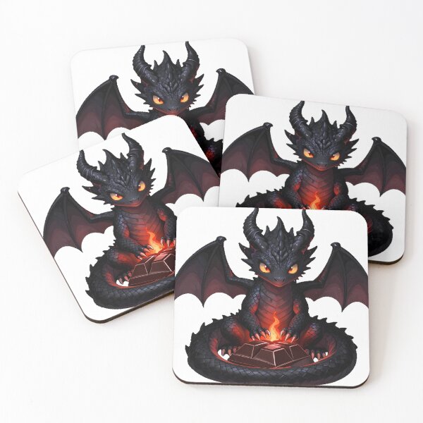 Item preview, Mini Black Dragon Chocolate Flame designed and sold by IllumeInk.