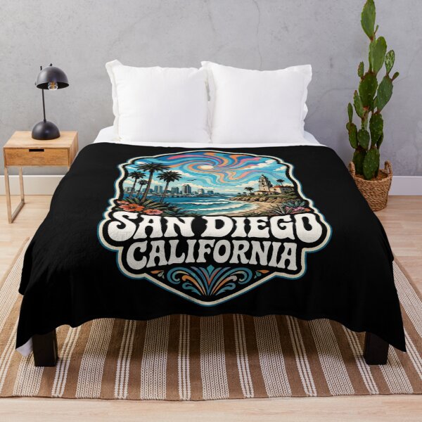 Item preview, San Diego California United States Travel Trippy Art designed and sold by TomFrontierArt.