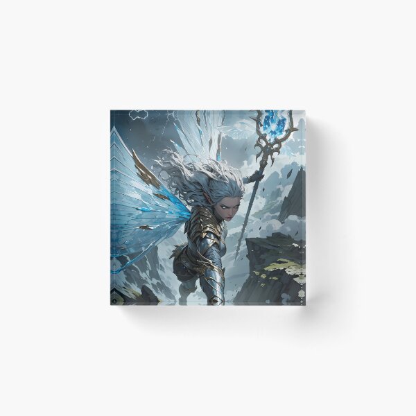 Item preview, Storm Fairy Warrior Epic Fantasy With Wind Magic designed and sold by BorgSpareParts.