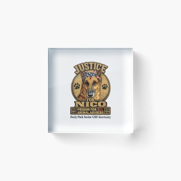 Item preview, Justice For Nico Animal Rescue Dog Vintage Awareness designed and sold by cerima.