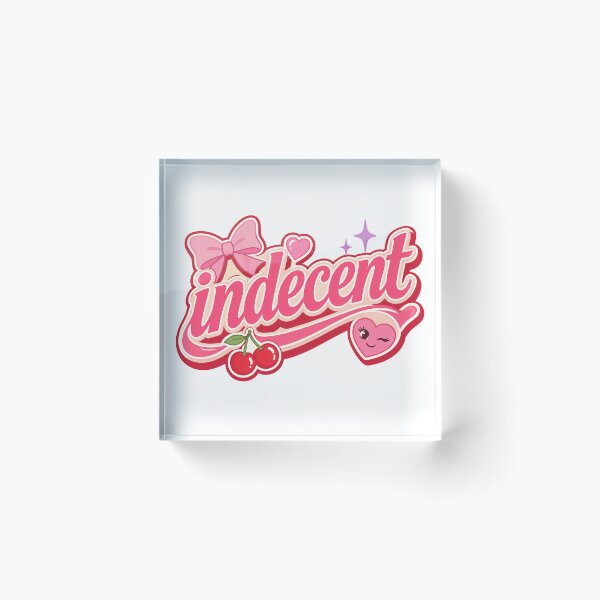 Item preview, Indecent Cute Girly Typography Design designed and sold by RedCircleArt.
