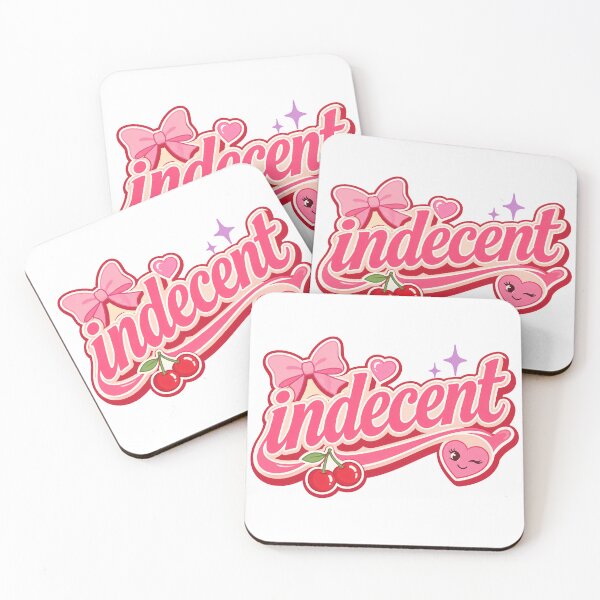 Item preview, Indecent Cute Girly Typography Design designed and sold by RedCircleArt.