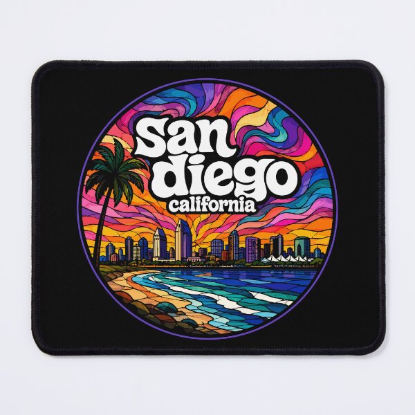 Item preview, San Diego California Coast United States Stained Glass designed and sold by TomFrontierArt.