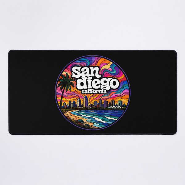 Item preview, San Diego California Coast United States Stained Glass designed and sold by TomFrontierArt.