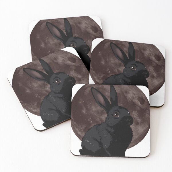 Item preview, Black Rabbit Cocoa Moon designed and sold by IllumeInk.