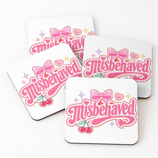 Item preview, Misbehaved Cute Girly Typography Design designed and sold by RedCircleArt.