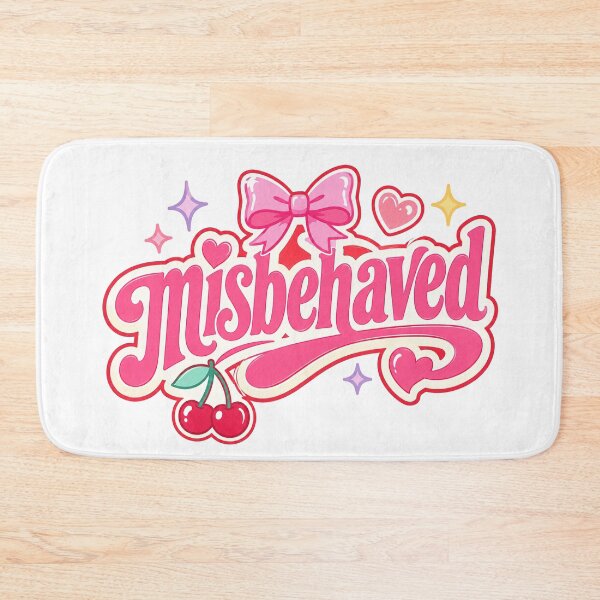 Item preview, Misbehaved Cute Girly Typography Design designed and sold by RedCircleArt.
