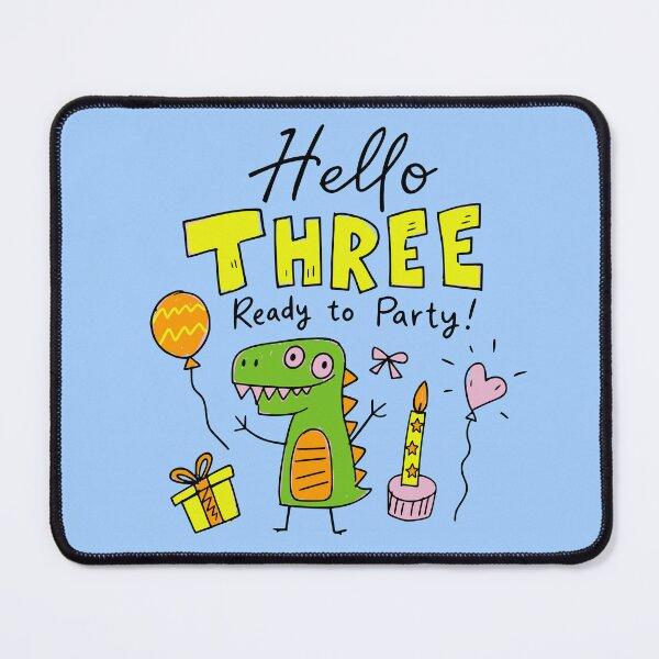 Item preview, Whimsical Dino Toddler 3 Year Old Birthday Kids T-Shirt & Party Gifts designed and sold by illeN-Art-World.