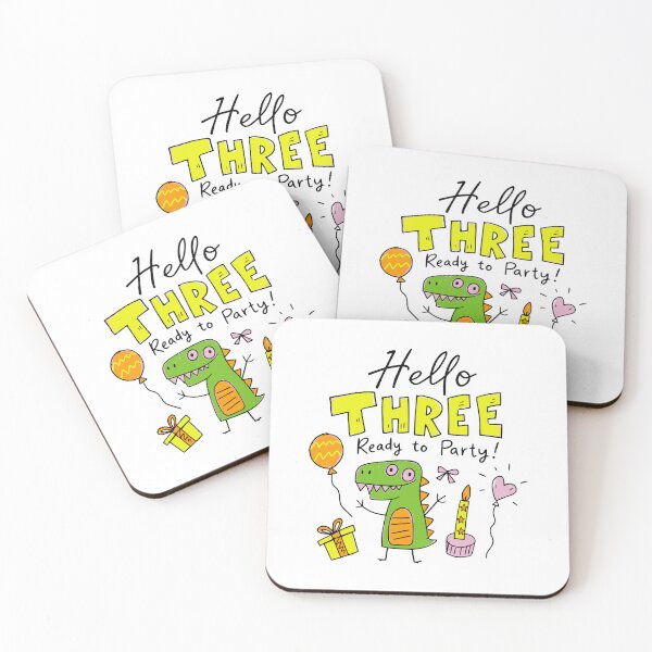 Item preview, Whimsical Dino Toddler 3 Year Old Birthday Kids T-Shirt & Party Gifts designed and sold by illeN-Art-World.