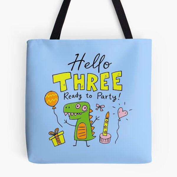 Item preview, Whimsical Dino Toddler 3 Year Old Birthday Kids T-Shirt & Party Gifts designed and sold by illeN-Art-World.